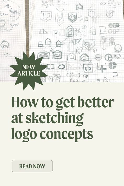 As a logo designer, do you make the best out of the sketching stage of your logo design process? Or perhaps, do you skip this step? And as a result, do your logo concepts end up feeling meaningless and uninspired? In this article, I detail the sketching process I use to generate original and inspired ideas for logo concepts. #logodesign #logoinspiration #logoideas Logo Design Process Sketches, Sketching Process, Logo Sketch Design, Graphic Design Activities, Design Process Steps, How To Sketch, Learning Logo, Logo Sketches, Illustrator Design Tutorial