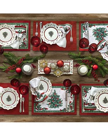 Villeroy & Boch Christmas, Christmas Dinner Table Settings, Christmas Dining Table Decor, Christmas Table Setting, Christmas Dining Table, Christmas Dinner Table, Christmas Style, Christmas Table Cloth, Christmas Tablescapes