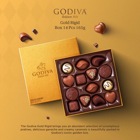 The Godiva campaign consists of three social media designs, including the Godiva Gold package. Here, we have tried to make a lot of wonderful designs! #packaging #design #idea #adobe #social_media #ads #Advertising #designer #graphics #artwork #post #brand_identity #design_gráfico #marketingdigital #photoshop #product #productsocialmedia #chocolate #GODIVA #chocolatesocialmediadesign #chocolateads #chocolatepackage #chocolateposter Chocolate Box Photography Ideas, Chocolate Advertisement Ideas, Sweets Social Media Design, Chocolate Social Media Design, Chocolate Poster Design Ideas, Chocolate Advertising Design, Chocolate Campaign, Chocolate Poster Design, Chocolates Brand