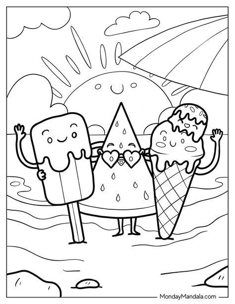 38 Summer Coloring Pages (Free PDF Printables) End Of Summer Coloring Pages, Free Preschool Coloring Pages Printables, Beach Coloring Pages Free Printable, Summer Drawing For Kids, Summer Colouring Sheets, Coloring Pages For Kids Free Printable, Summer Colouring Pages, Summer Coloring Pages Free Printable, Vacation Coloring Pages