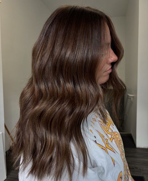 Subtle dimensional brunette 🤎🤎🤎 06n + 06gi + 06nb for lowlights @redkenpro 07n + 6na for the gloss @shades_eq #salmonarm #shuswap #okanagan #salmonarmhair #shuswaphair #oligopro #btcfirstfeature #trusshair #maneculture #canadianstylist #bchairstylist #maneaddicts #maneinterest Brunette W Lowlights, Dimensional Brunette Lowlights, Brunette Hair Gloss, Subtle Dimensional Brunette, Dimensional Brunette, Truss Hair, Salmon Arm, Mane Addicts, Hair Gloss