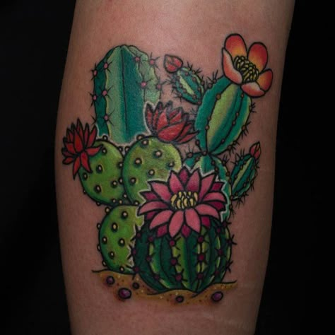 25 Cactus Flower Tattoo Ideas For Your Beautiful but Prickly Soul Cactus Flower Tattoo, Desert Tattoo, Wildflowers Tattoo, Succulent Tattoo, Tato Tradisional, Cactus Tattoo, Soul Tattoo, Tatuaje A Color, Inked Magazine