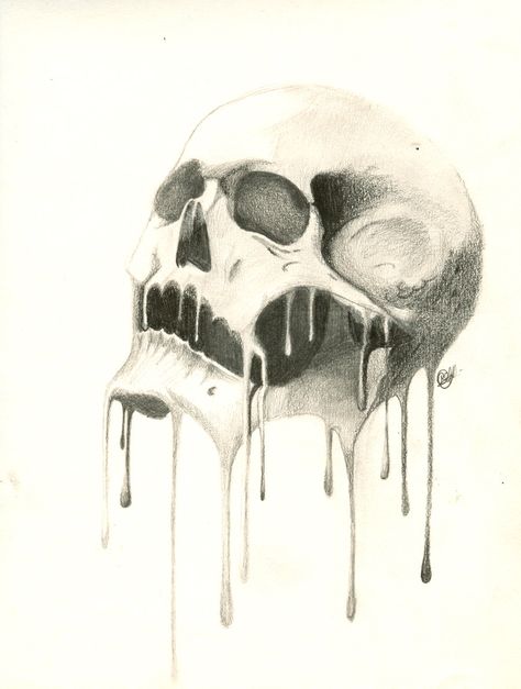 Melting Skeleton Drawing, Melting Skull Tattoo, Melting Skeleton, Skull Melting, Human Skull Drawing, Evil Skull Tattoo, Skull Sketch, Skeleton Drawings, Skull Island