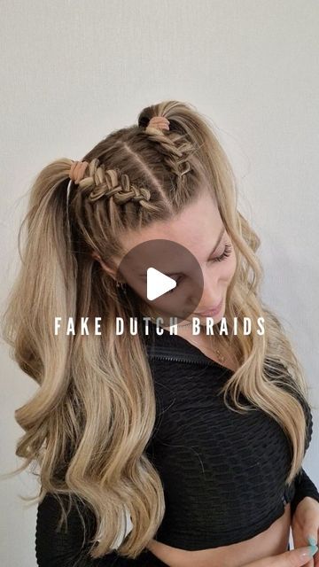 Poppy ✨️♏️ on Instagram: "Have you ever tried this hack?! If not save it to try it later 😋  .  .  #summerhairstyles #summerhair #dutchbraids #braidedhair #braidedhairstyles #braidtrends #hairstyle2024 #braids #braidinspo #hairidea #coiffure #hair #hairstyle #hairstylevideo #hairstyletutorial #braidhack #hairtutorials" Pig Tail Braid Hairstyle, Double Dragon Braid, Pigtail Braid Hairstyles, Dragon Braid Hairstyles, Sporty Hair, Dragon Braid, Hot Hairstyles, Soccer Hairstyles, Tail Braids