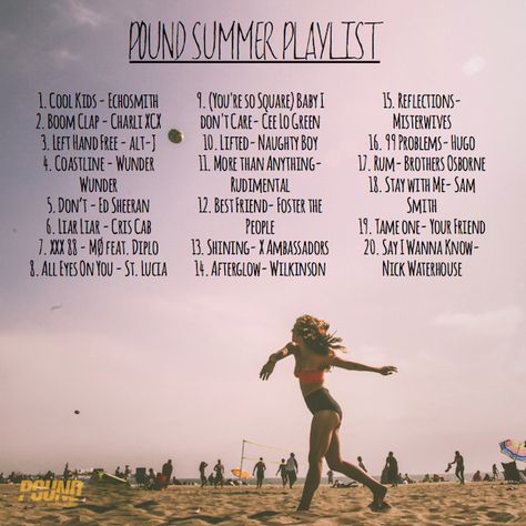 Playlist by The Pound Girls - http://www.poundfit.com/blog/ Road Trip Playlist, Summer Playlist, Summer Music, Workout Music, Summer Songs, Song Suggestions, Song List, Mood Songs, Music Mood