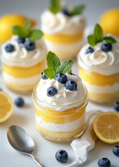 Lemon Cheesecake Parfait, Lemon Dessert Shooters, Lemon Cheesecake Mousse Recipe, Luncheon Desserts, Recipe For Russian Tea, Lemon Cheesecake Cups, Cheesecake Mousse Cups, French Cheesecake, Lemon Mousse Recipe