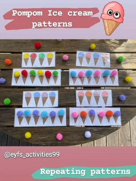 Repeating Patterns Eyfs, Patterns Eyfs, Continuous Provision Eyfs, Continuous Provision, Tuff Tray, Bonfire Night, Numeracy, Activity Ideas, Repeating Patterns