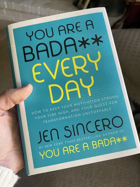 Let me say first that I am a HUGE Jen Sincero fan. If you haven't read any of her You Are A Badass books then I highly recommend you do. What I love about You Are A Badass Every Day is it's not a traditional chapter book, you can pick it up at any time and literally turn to any page, read her written awesomeness, and put it back down. This is a book that's not meant to be read from start to finish... but you can if you want (I did). Jen Sincero Book, You Are A Badass Book, Self Love Books, Healing Era, Jen Sincero, Book Wishlist, Self Development Books, Motivational Books, Xmas List