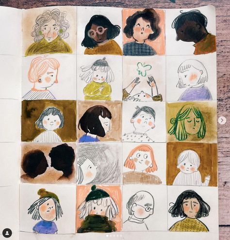 Watercolor People, Graphic Novel Art, Illustration Ideas, English Art, Sketchbook Art Journal, Sketchbook Inspiration, Portrait Illustration, Book Art Drawings, Childrens Art