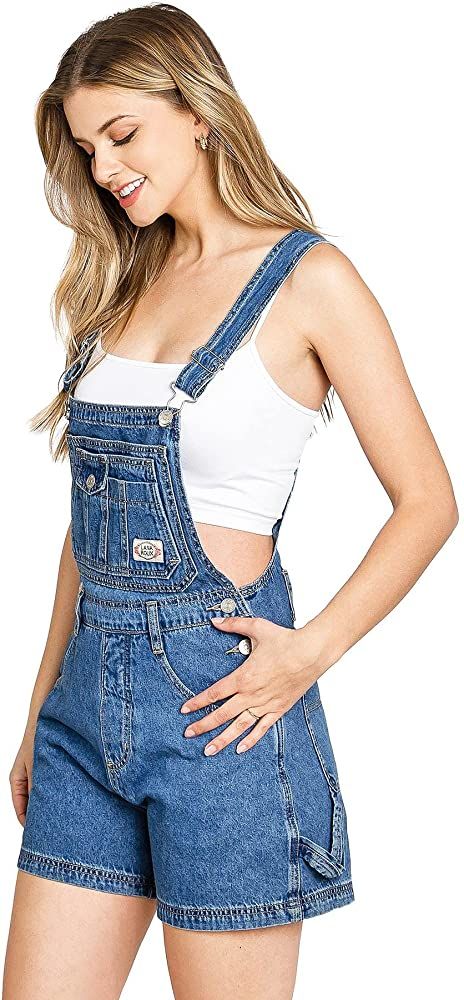 Denim Romper Shorts, Bib And Brace Overalls, Denim Overalls Shorts, Short Overalls, Black Overalls, Denim Romper, 90s Retro, Overalls Women, Denim Overalls