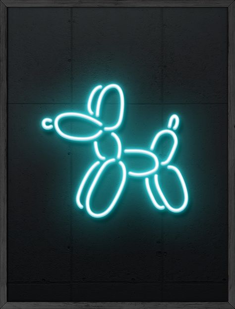 GET A GLOWING, BRIGHT ACCENT: Like a moth to a light, your guests will be attracted to the gorgeous colors of the Haus and Hues neon balloon dog poster. Your room will not only look amazing, but this neon wall art will be a conversational piece to your bedrooms, door rooms, or living rooms. The wall art features a balloon dog which seems to pop and float off the page because of the flashy neon lights. This neon wall decor puts a statement on any empty walls PERFECT FOR A NEON THEMED ROOM: Hang t Room Aesthetic Dark, Neon Room Decor, Dark Room Decor, Neon Art Print, Neon Party Supplies, Haus And Hues, Neon Wall Art, Neon Decor, Neon Printing