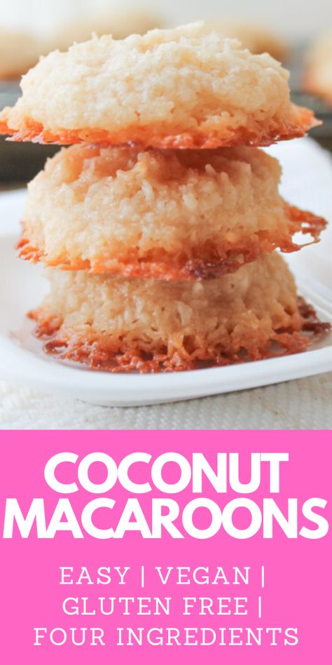 Paleo Coconut Macaroons, Gluten Free Macaroons, Coconut Macaroons Easy, Macaroons Recipe, Gluten Free Desserts Healthy, Coconut Macaroons Recipe, Aip Desserts, Coconut Desserts, Vegan Coconut