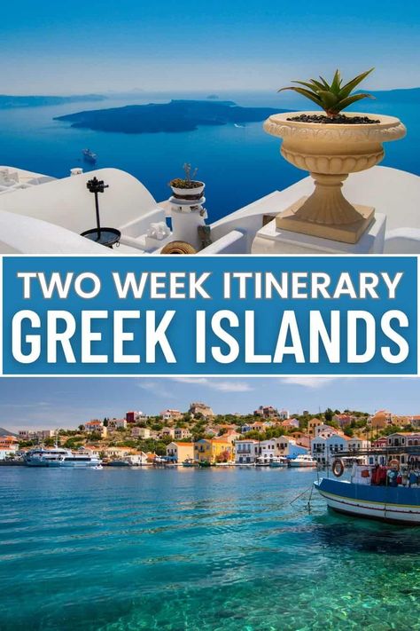 Embark on a journey through the best Greek islands to visit with this comprehensive two week Greece itinerary. Discover ancient ruins in Athens, vibrant sunsets in Santorini, and the hidden gems of Mykonos and Naxos. Perfect for solo female travelers. | best islands in Greece | Greek islands 2 weeks | where to go in Greece | greek island itinerary travel guide | 2 week greek island itinerary | greek island vacation itinerary | best greek island itinerary Greece Vacation Itinerary, Greek Itinerary, 10 Days In Greece Itinerary, Best Greek Islands To Visit, Best Islands In Greece, Travel To Greece, Greece Travel Itinerary, Greece Itinerary 10 Days, Italy And Greece Itinerary 2 Weeks