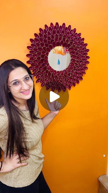 Viral Art Mania on Instagram: "Diy spoon mirror decor ideas #diy #mirrordecor #decor #mirrorwork #spoondecor #walldecor #mirrorart #mirrormirror #mirrorhandwork #handmade #explore #viral #viralvideos #viralinstagram #instagram #instagramreels #likesforlike #explorepage #follow" Circle Mirror Diy, Mirror Decor Ideas Diy, Diy Spoon Mirror, Spoon Mirror, Mirror Decor Ideas, Mirror Crafts, Circle Mirror, Decor Ideas Diy, Instagram Diy