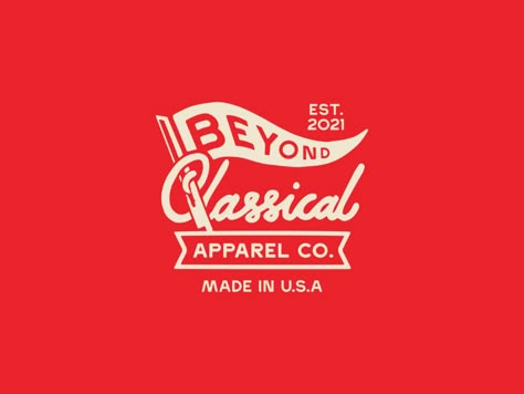 Beyond Classical by Simon Beale on Dribbble Simple Monogram Logo, Vintage Logo Design Retro Typography, Collegiate Graphic Design, Vintage Sports Logo, Baseball Branding, Vintage Typography Logo, Vintage Branding Design, Vintage Badge Logo, Club Logo Design