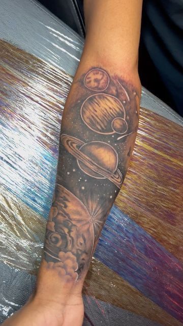 Space Forearm Tattoo Men, Star Forearm Tattoo For Men, Sky Is Limit Tattoo, Star Half Sleeve Tattoo, Sky The Limit Tattoo Men, Sky’s The Limit Tattoo Men, Sky Sleeve Tattoo, Sky’s The Limit Tattoo, Sky The Limit Tattoo