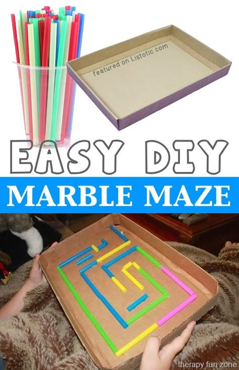 Diy Marble Maze, Fun Rainy Day Activities, Rainy Day Activities For Kids, Marble Maze, Diy Marble, Activities For Boys, Rainy Day Activities, Crafts For Kids To Make, Camping Crafts