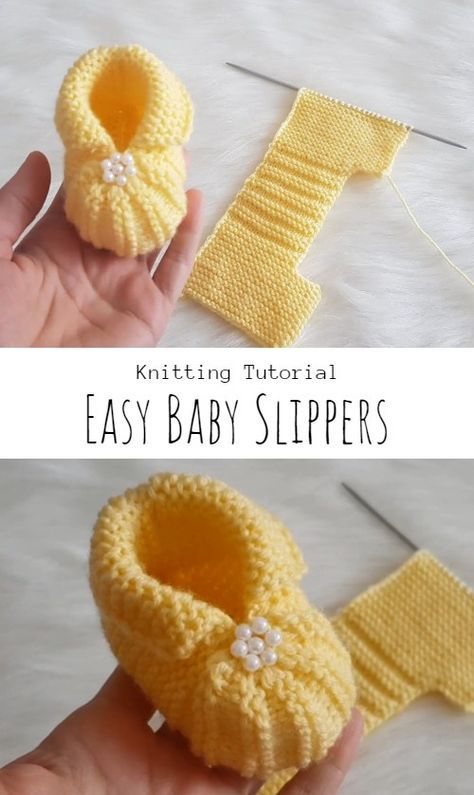 Easy Baby Knitting Patterns, Crochet Baby Booties Pattern, Baby Booties Knitting Pattern, Baby Booties Pattern, Knit Baby Booties, Beginner Knitting Projects, Start Knitting, Knitting Machine Projects, Booties Crochet