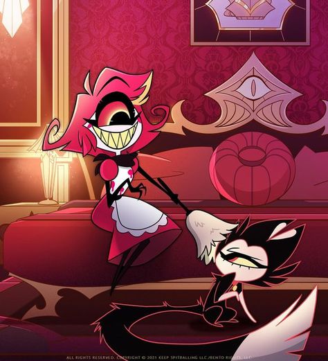 Hazbin Hotel on Instagram: "Niffty has her eye on the hotel, keeping the key nice and clean! 😈" Animes Emo, Hotel Trivago, Character References, Harbin, Vivziepop Hazbin Hotel, Hotel Art, Helluva Boss, Hazbin Hotel, Cartoon Characters