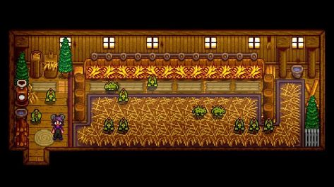 Stardew Coop Design, Stardew Coop Layout, Stardew Valley Coop Design, Stardew Valley Coop Interior, Stardew Valley Coop Layout, Stardew Valley Coop, Coop Interior, Barn Interior Design, Stardew Valley Layout