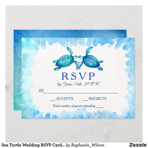 Sea Turtle Party, Turtle Wedding, Beach Wedding Themes, Wedding Invitations Blue, Ocean Wedding Theme, Wedding Invitations Beach, Blue Green Wedding, Quinceanera Theme, Beach Wedding Decorations Reception