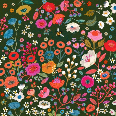 Victoria Ball | Some floral colour for a grey day🍃🌸🌼 #illustration #art #floral #autumn #fall #colour #color #print #textile #flowers | Instagram Fall Floral Illustration, Textile Flowers, Tasha Tudor, Day Illustration, Flowers Instagram, Flowers Illustration, Floral Illustration, Floral Color, Flower Illustration