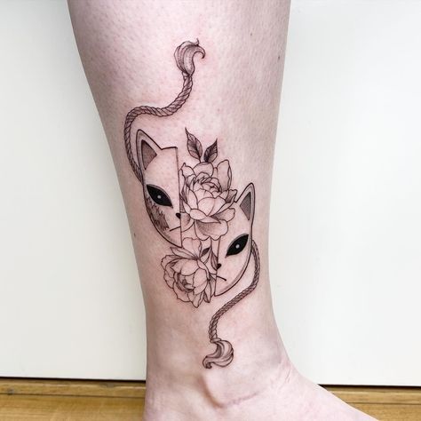 Anime Meaningful Tattoo, Anime Demon Slayer Tattoo, Nezuko Inspired Tattoo, Anime Tattoo Ideas For Women, Demon Slayer Manga Tattoo, Demon Slayer Inspired Tattoos, Subtle Demon Slayer Tattoos, Wisteria Tattoo Demon Slayer, See You Again Tattoo