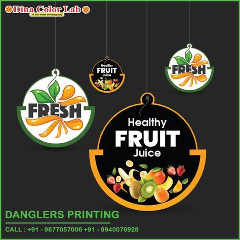 Danglers are great items for displaying product details in shops Professional Printing Company provide quality Dangler Printing & Prints.✓Exclusive Designs ✓Free Shipping✓Premium Quality. Call +91 - 9677057006 +91 - 9940076928 http://www.dinacolorlab.com #danglersprinting #danglersprintings #danglersdesign #danglers #danglerprintcompany #danglersprintingchennai #danglersprintingnearme #danglersprintingadyar Dangler Design, Store Display Design, Biscuits Packaging, Digital Printing Services, Adobe Photoshop Design, Cafe Branding, Brochure Print, Creative Display, Restaurant Branding