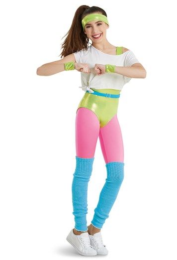 80s Dance Costume, Character Dance Costumes, 80s Workout Outfit, Metallic Headband, 80s Dance, Dance Sayings, Metallic Leotard, Sequin Mesh Dress, Dance Recital Costumes