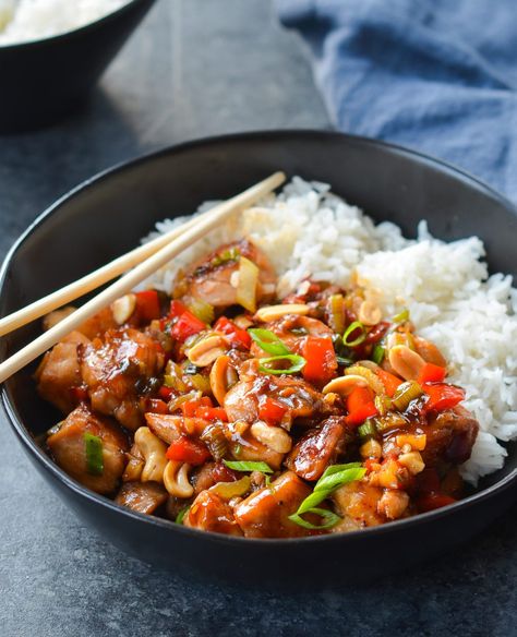 Kung Pao Chicken Kung Pao Chicken Recipe, Once Upon A Chef, Chicken Rice Recipes, Spicy Dishes, Chinese Dishes, A Chef, Easy Weeknight Meals, Asian Dishes, Kung Pao