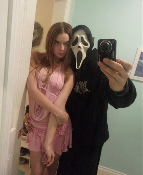 A Man, A Woman, Ghost, Mask, Pink, On Instagram, Instagram