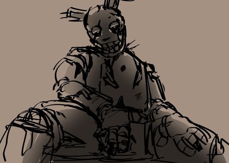 Smug Reaction Pic Drawing, Springtrap Hot Art, Springtrap X Y/n Fanart, Springtrap X Yn, Springtrap X Y/n, Spring Trap Fanart, Fnaf Base, Hot Springtrap, Springtrap Fanart