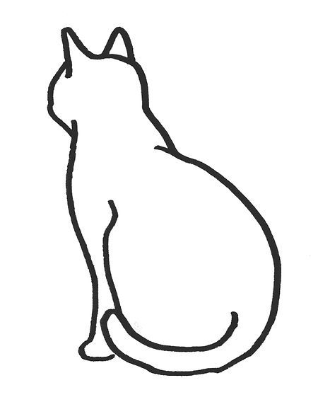 Logo Gif, Black Cat Drawing, Simple Cat Drawing, Cat Outline, Cats Art Drawing, Silhouette Tattoos, Cat Tattoo Designs, Black And White Art Drawing, Cat Sketch