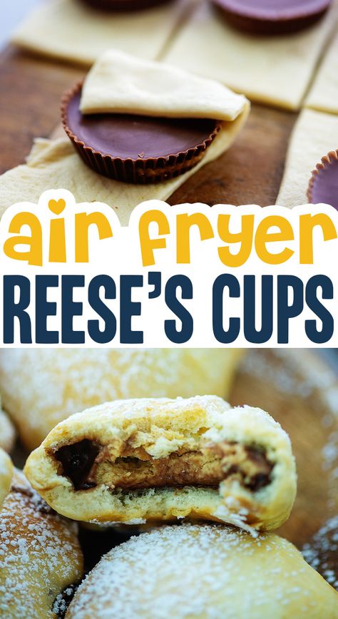 Resses Peanut Butter Cups, Adorable Desserts, Fried Butter, Fried Dessert, Reese's Peanut Butter Cups, Reeses Cups, Canned Biscuits, Egg Roll Recipes, Crescent Roll Dough