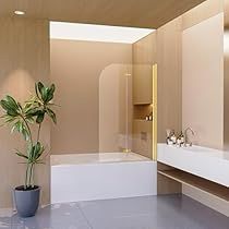 Shower Doors For Bathtub, Tub With Glass Door, Bathtub Shower Door, Shower Door Panel, Shower Door Designs, Bathtub Shower Doors, Framed Shower Door, Bathroom Layouts, Bathtub Doors