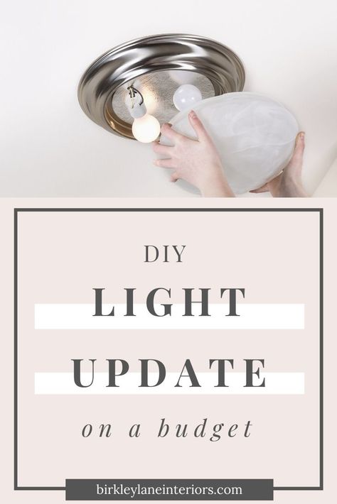 Take your kitchen light fixture from fugly to farmhouse with this easy chandelier makeover DIY!! You’re going to LOVE how you can easily update your room with these DIY cage lights and a little black paint! Seriously can’t get over how amazing these DIY kitchen light fixtures turned out! Cover Light Fixture Diy, Update Kitchen Lighting, Update Old Light Fixtures Diy, Light Fixture Update Diy, Diy Flush Mount Light Cover, Replacing Light Fixtures, Update Light Fixture, Dome Light Makeover, Update Light Fixture Diy