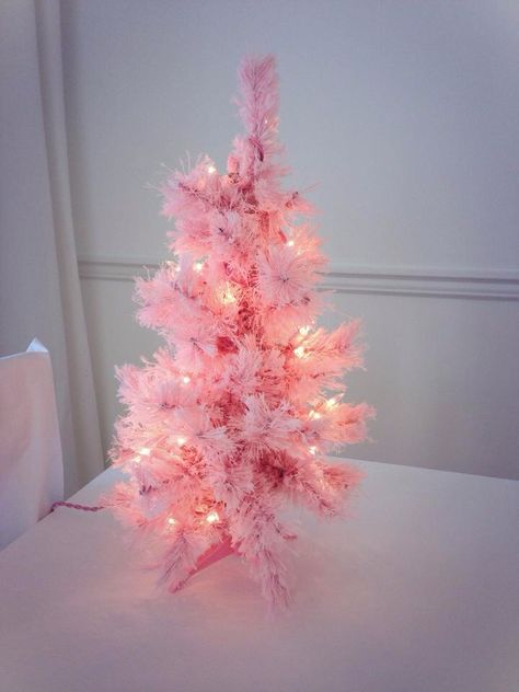 Tiny Pink Christmas Tree, Mini Pink Christmas Tree, Small Pink Christmas Tree, Chritsmas Tree, Pink Xmas Tree, Trees For Kids, A Pink Christmas, Tiny Christmas Trees, Fake Christmas Trees