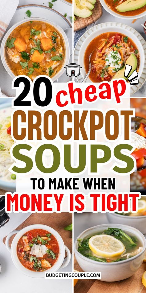 Cheap Crockpot Soup Recipes: crockpot keto recipes slow cooker, comfort foods while sick, hearty fall and winter meals comfort foods Cheap Crockpot Soup, Easy Soup Recipes Quick, Protein Soup Recipes, Cheap Healthy Dinners, Crockpot Dinners Healthy, Soup Maker Recipes, Crockpot Soup, Slow Cooker Meals, Best Crockpot Recipes