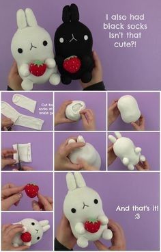 Diy Toys Easy, Plushies Diy, Baby Mobil, Cute Sewing Projects, Diy Socks, Sock Crafts, Diy Kids Toys, Sewing Stuffed Animals, Diy Crafts To Do