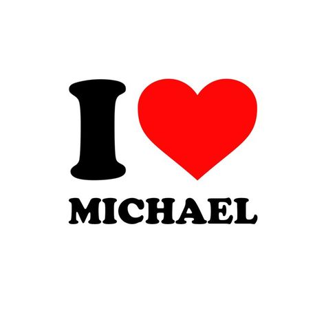 Sticker that says I love Michael (with a red heart) Michael Wallpaper, I Love My Husband Pfp, Michael From Tiktok, Michael Name, Michael Michele, Michael Love Of The S*n, Bf Quotes, Funny Status Quotes, Girlfriends Day