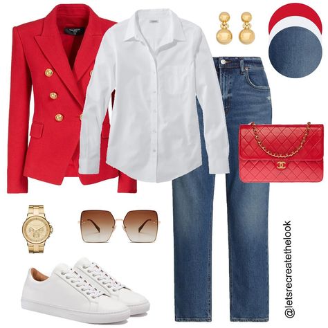 Red Blazer - 20 Outfit Ideas ❤️ Okay so I did this because I just received notification that we could now post up to 20 pics/videos in one post. Thought I would test it out. How do you guys feel about this? Is it too many in one post or great to have so much inspo in one post? Let me know in the comments 20 if you like this many in one post or 10 if you think that was enough. 🥰 If you have a red blazer, save this post for style inspiration and look in your closet to see how you can recreate ... Red Blazers, Red Blazer Outfit, Saturday Fashion, Outfits Gorditas, Colour Combinations Fashion, Color Combos Outfit, Wardrobe Sets, Summer Work Outfits, Fashion Friends