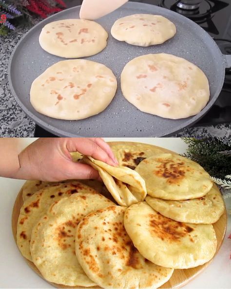 Quick Bread in 10 Minutes (No Oven Required!) Bread Recipes Easy, Homemade Bread Recipes Easy, Artisan Bread Recipes, Cooking Bread, Jamie Oliver Recipes, Homemade Bread Recipes, Flat Breads, Breaking Bread, Fry Bread