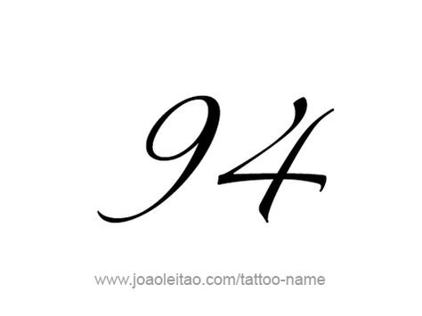 I wanna get this on my left leg above my ankle for my best friend, because 1994 is the year we met and became friends :) 49 Tattoo Number, 7 Font Number Tattoo, 1994 Lettering Tattoo, 31 Tattoo Number Fonts, Outline Number Tattoo, 15 Tattoo Number Fonts, 1994 Tattoo, Number Tattoo Fonts, Tattoo Font Styles