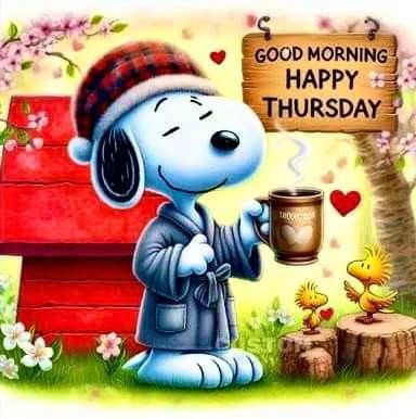 Snoopy Good Morning Coffee, Good Morning Thursday Blessings Friends, Happy Tuesday Snoopy, Good Morning Thursday Gif, Snoopy Happy Thursday, Snoopy Thursday, Snoopy Song, Snoopy Good Morning, Peanuts Snoopy Quotes