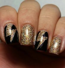 Lightning Bolt Fingernail Art Decal Stickers Nail Vinyls Lightning Bolt Nails, Rocker Nails, Halloween Bat Nails, Lightning Nails, Fingernails Painted, Fingernail Art, Art Stencils, Nail Vinyls, Finger Nail Art