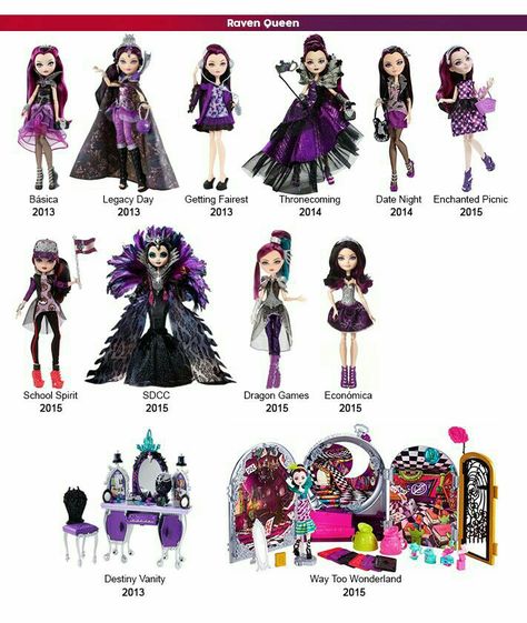 Raven Queen Doll Raven Queen Doll, Ever After Dolls, Moster High, Raven Queen, Monster High Art, Disney Dolls, Doll Repaint, Monster High Doll, Unicorn Birthday Parties