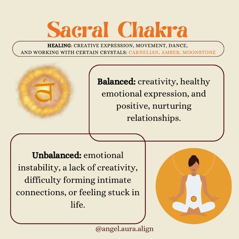 sacral chakra healing & balance/imbalance by Angel Aura Align Sacral Chakra Blockage, Sacral Chakra Healing, Feeling Stuck In Life, Stuck In Life, Small Notes, Chakra Affirmations, Witchy Stuff, Angel Aura, Sacral Chakra