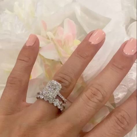 Noble Diamond on Instagram: "We are obsessed! 🙌🏻🤩 Our newest radiant halo ring, paired with an oval eternity band, contact us today for details on this engagement ring - it’s selling for a great price 🥳💍🎁🎊 . . . . . . #noblediamond #diamond #diamondring #eternityband #eternityring #naturaldiamond #imengaged #howheasked #isaidyes #wedding #bride #bridetobe #bridetobe2020 #orangecounty #beverlyhills #losangeles" Radiant Halo Ring, Bride Wedding Ring, Oval Eternity Band, Radiant Halo, Halo Ring, Halo Rings, Eternity Band, Bride Wedding, Eternity Bands