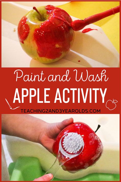 Painting With Apples, Apples Painting, Water Play Preschool, Autumn Apples, Fall Activities For Toddlers, Family Activities Preschool, Infant Sensory Activities, Preschool Fall, Fall Preschool Activities