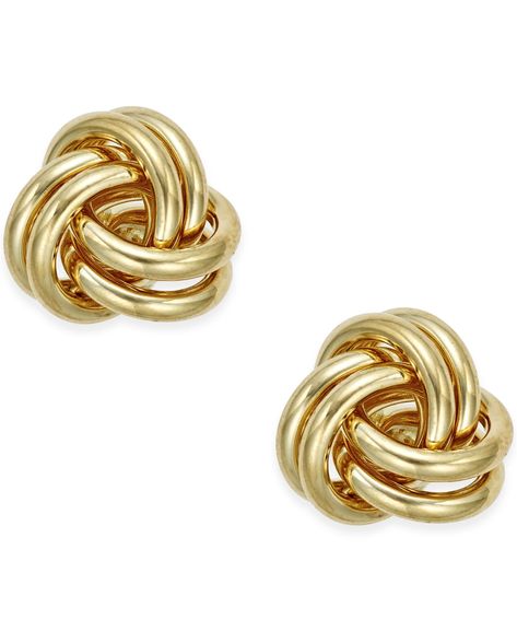 Macy's Love Knot Stud Earrings in 10k Gold & Reviews - Earrings - Jewelry & Watches - Macy's Gold Knot Earrings, Knot Stud Earrings, Knot Studs, Knot Earrings, Love Knot, Gold Studs, Gold Earrings Studs, 10k Gold, Rose Gold Ring